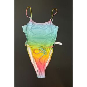 Monica Hansen Beachwear NWT One Piece in Rainbow Size Small MSRP‎ $240